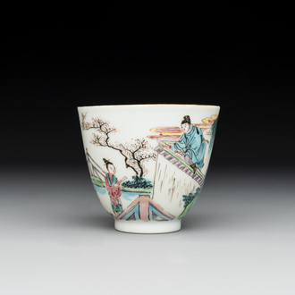 A fine Chinese famille rose 'Xi Xiang Ji' cup, Yongzheng