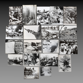 A collection of 19 photographs from the Vietnam War, taken by various press photographers, 3rd quarter 20th C.