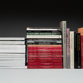 A collection of 9 books and 46 catalogues on Chinese jade carvings and metal work