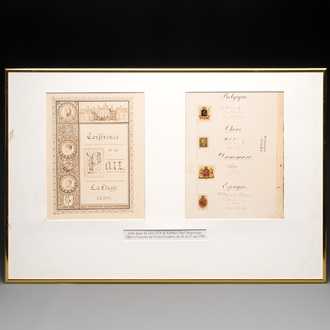 A photograph of two pages from the 'Livre d'Or of the Kurhaus Hotel Scheveningen', dated 1986