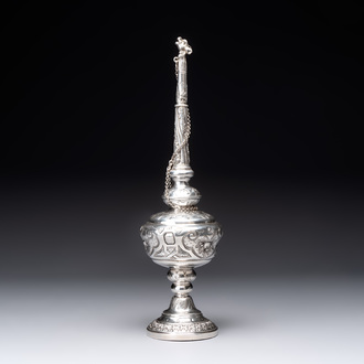 A French silver griffon-form rose water sprinkler for the Ottoman market, 18/19th C.