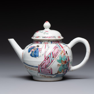 A Chinese famille rose 'Feng Yi Ting 鳳儀亭' teapot, Yongzheng