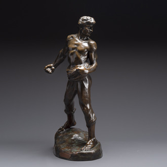 Jef Lambeaux (1852-1908), 'The Sower', sculpture in bronze, 19/20th C.