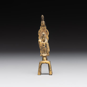 A Chinese gilt-bronze Buddha, Sui/Tang