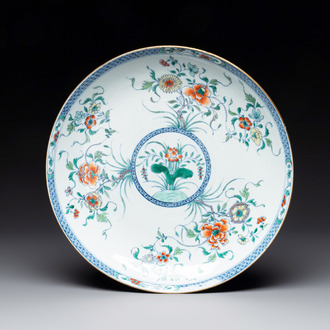 A Chinese doucai 'floral' dish, Yongzheng