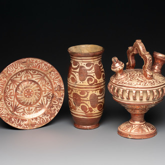 Three Hispano-Moresque lustre-glazed wares, Spain, 16th C.