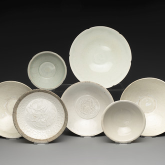 Seven Chinese monochrome wares, Yuan/Ming
