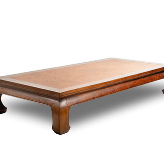 A large Chinese wooden daybed, 19/20th C.