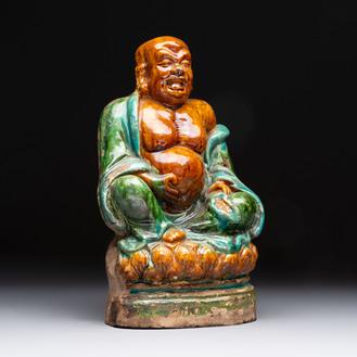 A Chinese fahua Milefo Buddha, Ming