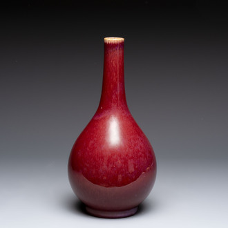 A Chinese sang-de-boeuf bottle vase, 19/20th C.