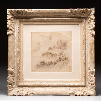 Liao Xinxue 廖新学(1900-1958): 'Mountainous landscape', ink on silk, 20th C.