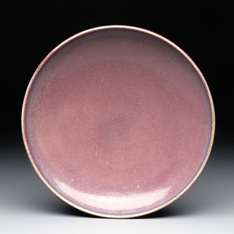 A Chinese 'jun' plate, Ming or later