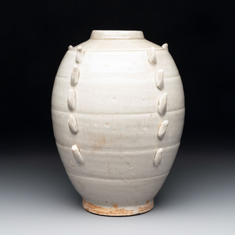A Chinese qingbai multi-cornered jar, Song