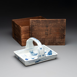 A Chinese blue and white ko-sometsuke basket, possibly Tianqi