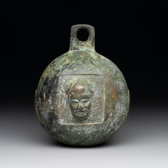A rare Chinese Taiping Heavenly Kingdom alarm bell, Zhang Ji 漳記 mark, Guangxi, dated 1851