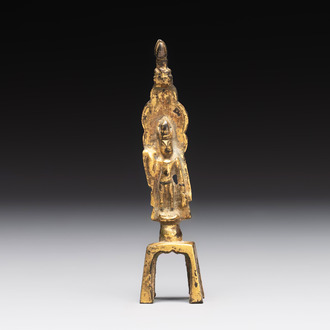 A Chinese gilt-bronze Buddha, Sui/Tang