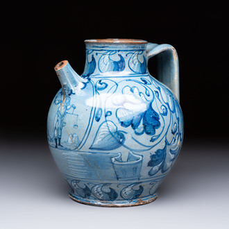 An Italian maiolica wet drug jar, Venice, dated 1573
