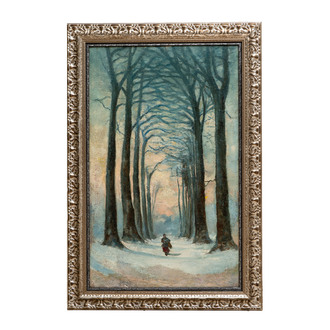 Attributed to Sadji or Sha Qi (Sha Yinnian 1914-2005): 'De Jing Wu Er Dao 德經無二道', oil on canvas, 20th C.