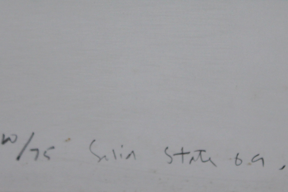 Alan Green: Solid State, dated 69, abstracte zeefdruk