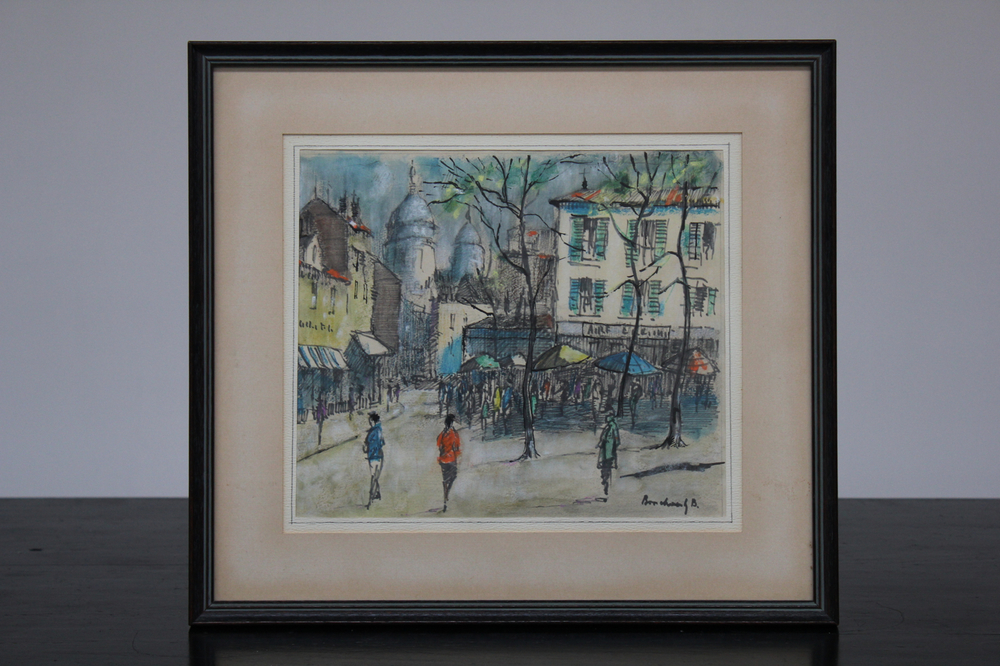 Bernard Bosschaert (1935- ), A view of Paris, mixed technique