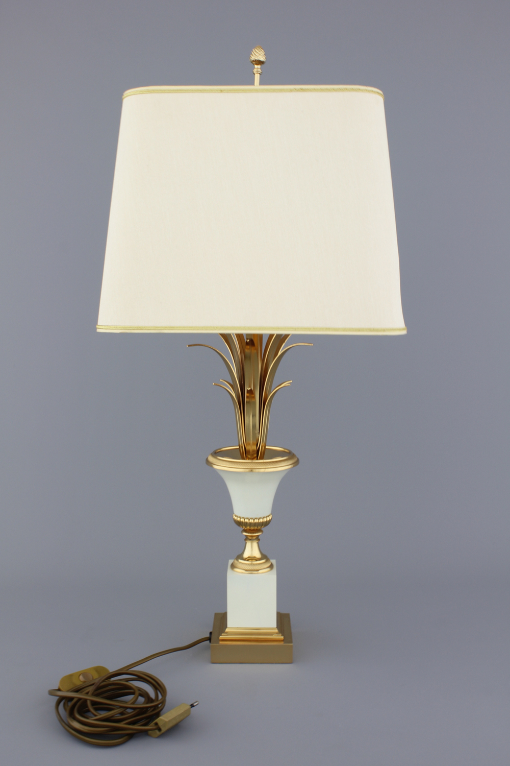 Fijne vierkantvormige lamp in Maison Charles stijl, 2e helft 20e eeuw