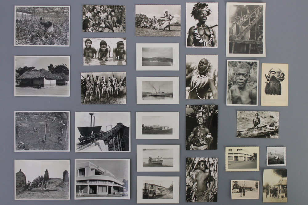 Gemengde verzameling zwart-wit foto's over Belgisch Congo, o.a. Congopresse