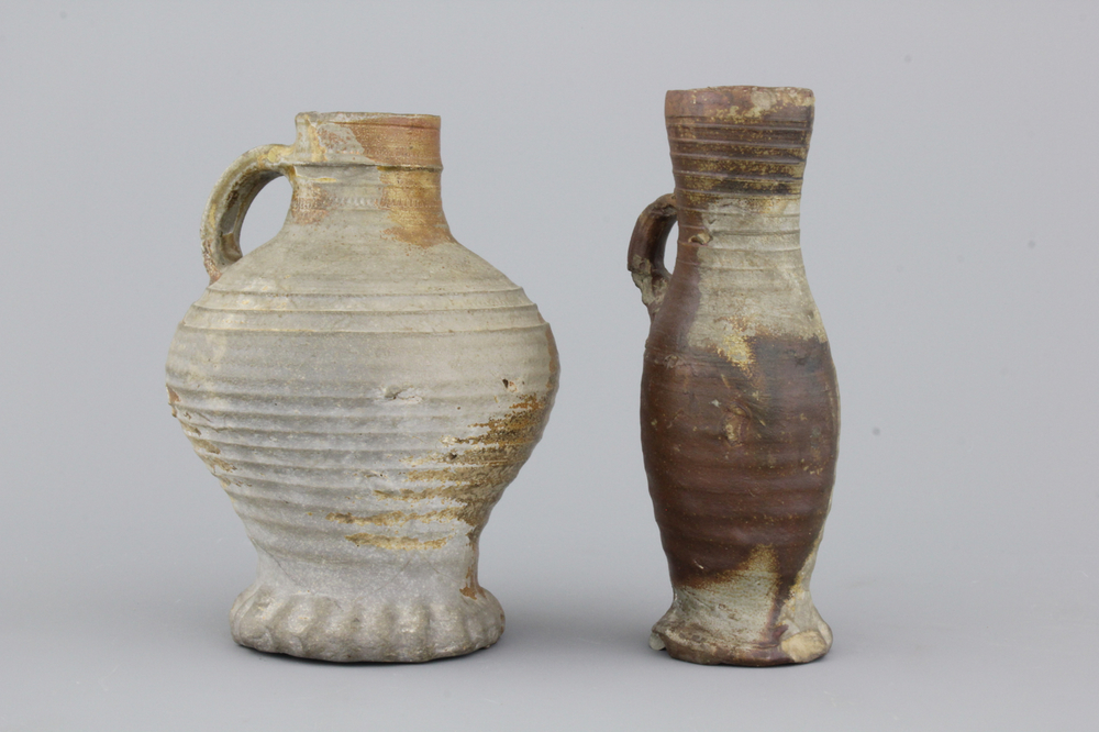Two German stoneware vessels, 15/16th C.