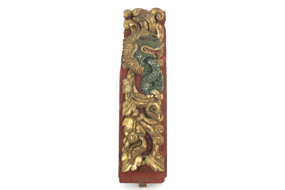 Panneau &agrave; dragon d'une gondole, chinoiserie, Venise, 1680