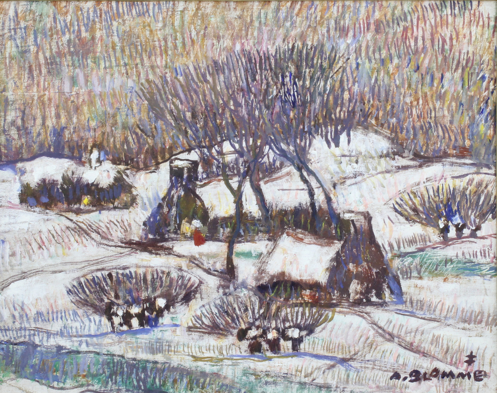 Alfons Blomme (1845-1923), &quot;Paysage d'hiver&quot;