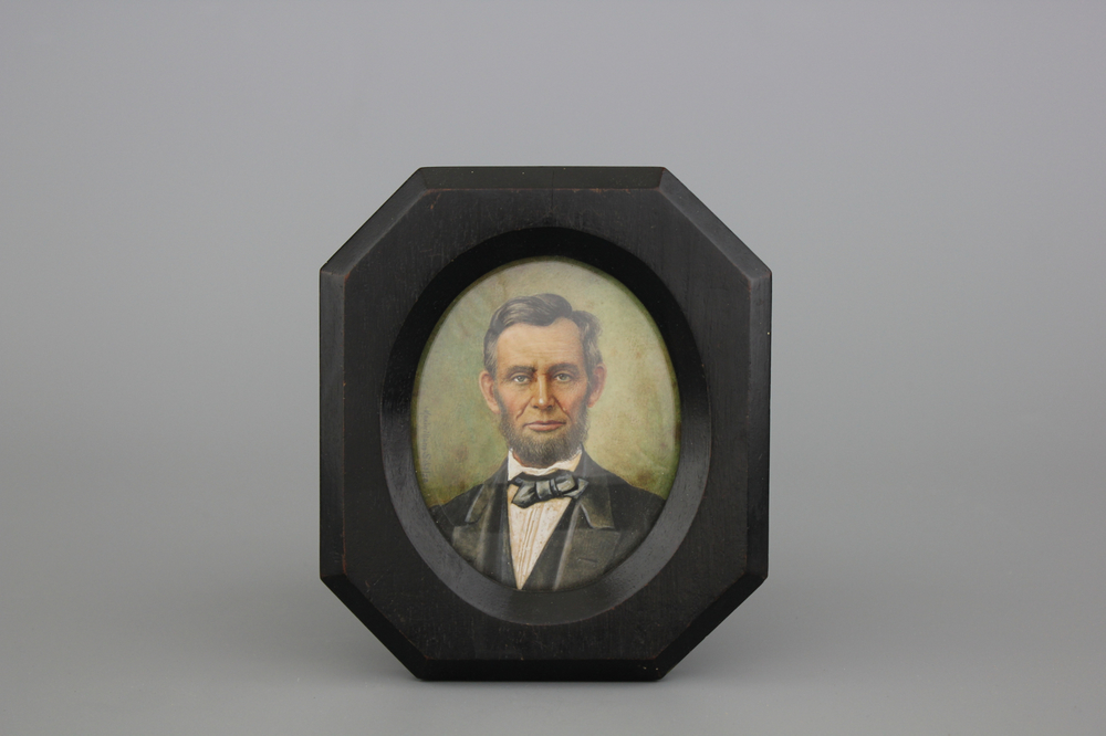 Maximilian Scholze, miniature : &quot;Portrait d'Abraham Lincoln&quot;
