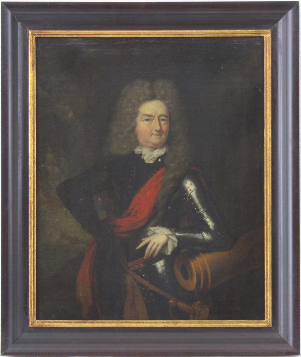 Constantyn Netscher (1668-1723), A portrait of a Dutch admiral