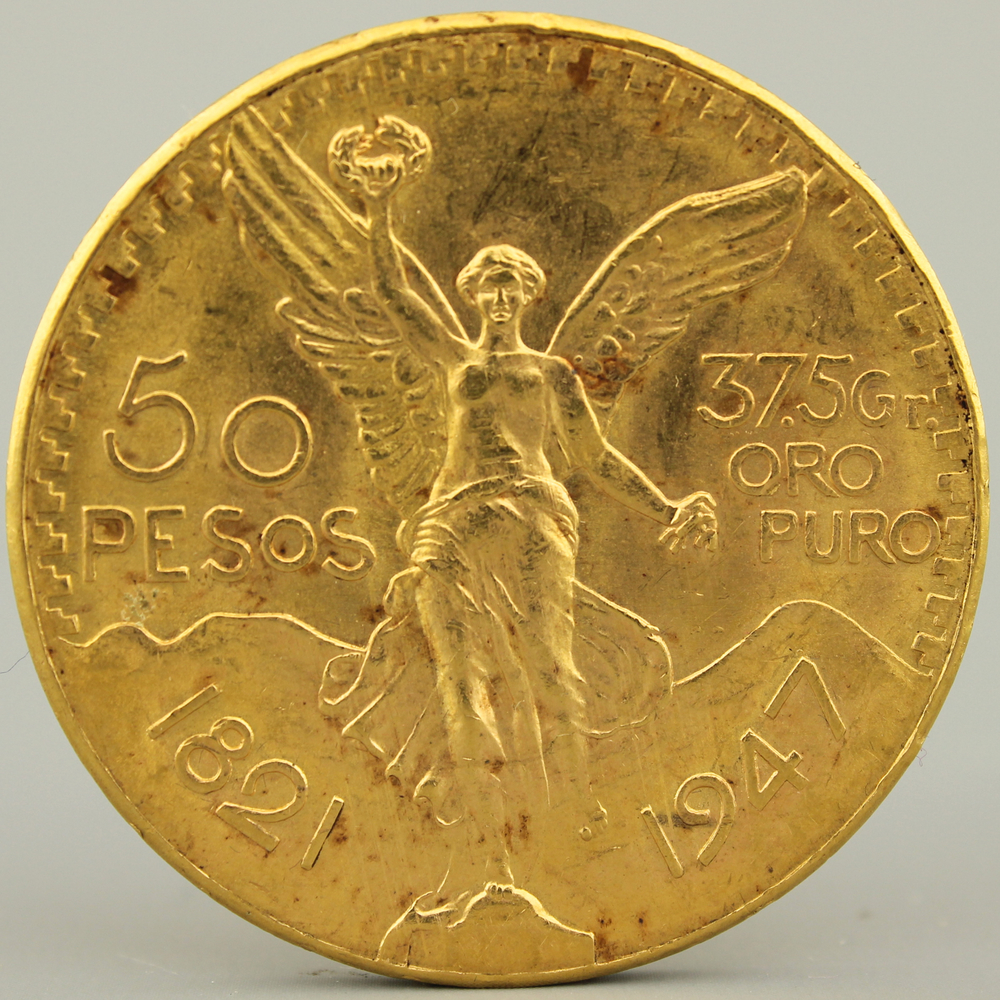 Pi&egrave;ce de monnaie en or, 50 Pesos Estados Unidos Mexicanos, 1821-1947