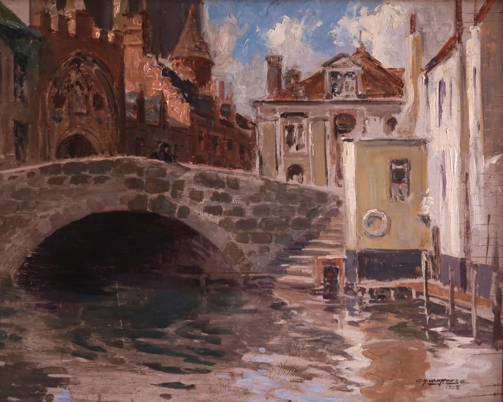 Charles van  Roose (1883-1960), &quot;Vue sur Gruuthuse&quot;, Bruges