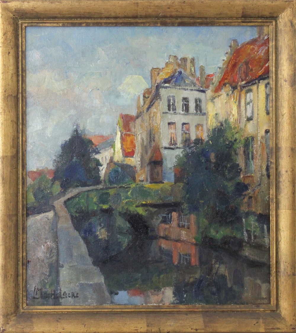 Leo Mechelaere (1880-1964), Zicht op de Vlamingbrug te Brugge