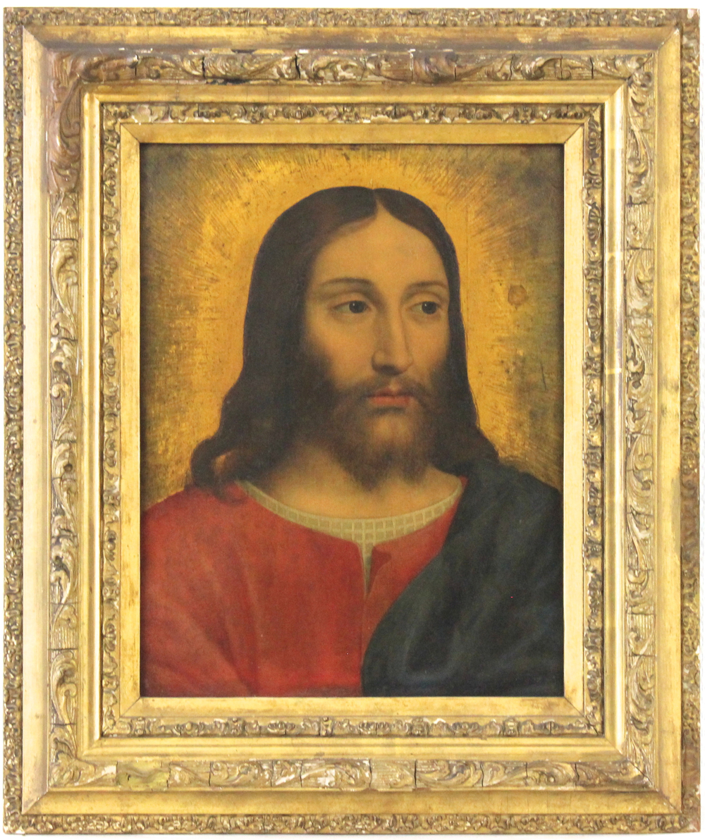 A portrait of Jesus Christ, Flemish school, 16/17th C.
