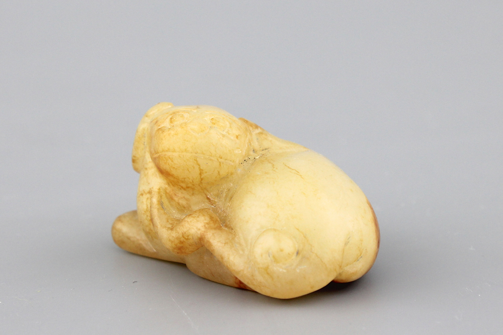 A yellow jade carving of a luduan, 19/20th C.