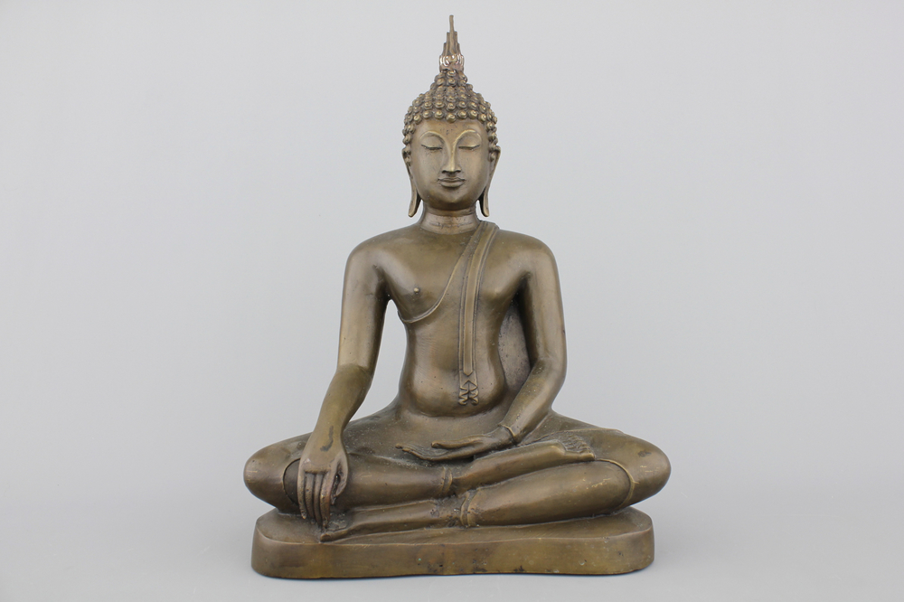 A Thai bronze buddha, 19/20th C.