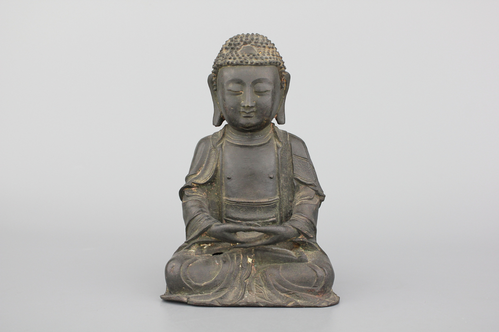 A Chinese bronze Buddha, Ming dynasty