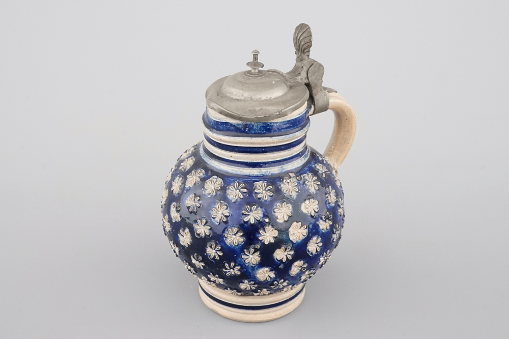 A globular Westerwald stoneware jug, 17th C.
