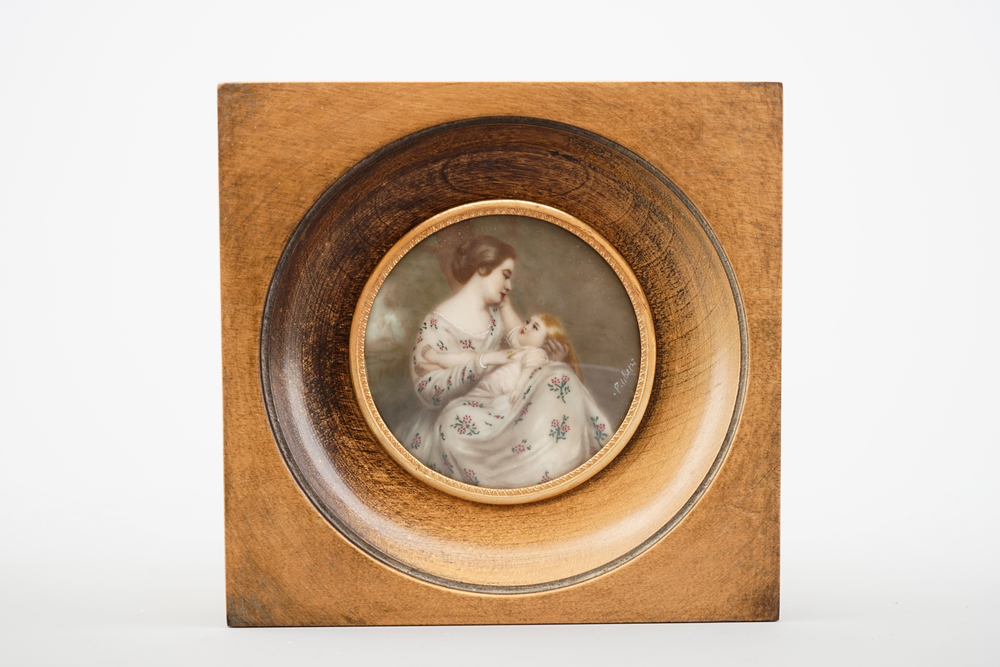Een miniatuur op ivoor naar Rubens, 19e eeuw