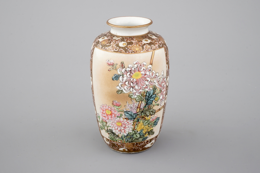 Japanese Satsuma porcelain vase