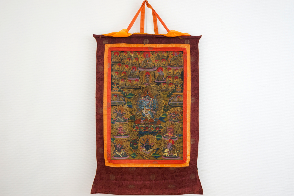 A Tibetan tangka, 18/19th C.