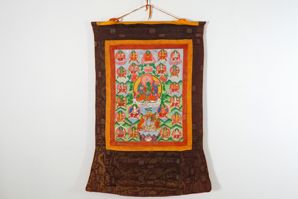 A Tibetan tangka, 18/19th C.