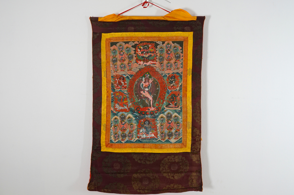 A Tibetan tangka, 18/19th C.