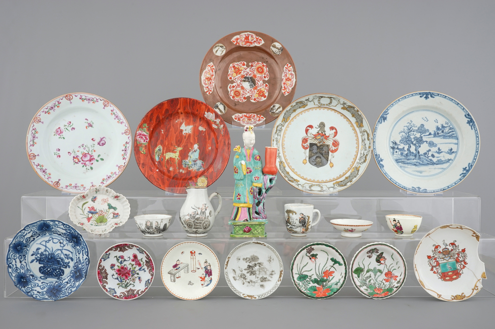An important collection of Chinese export porcelain, Kangxi-Qianlong, 18th C.