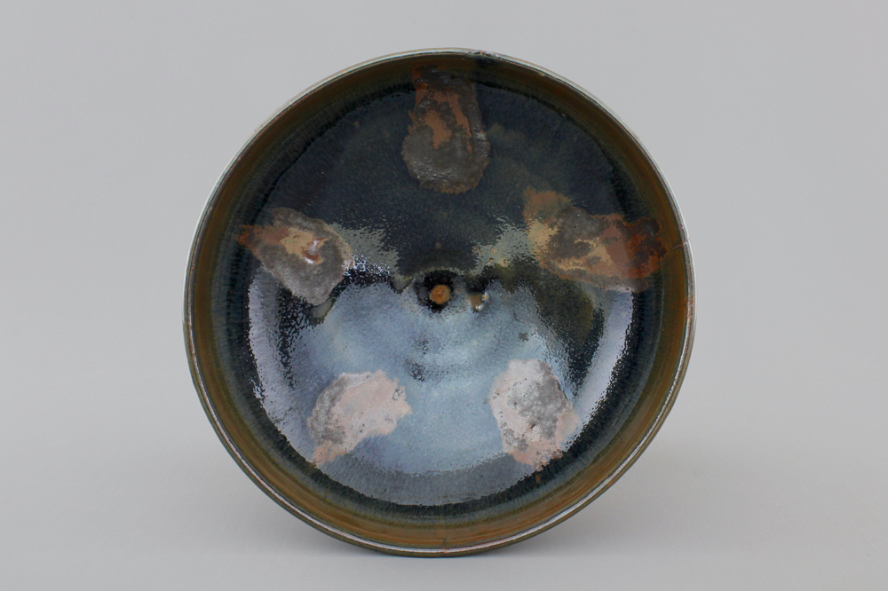 A russet-splashed black-glazed bowl, presumably Song Dynasty