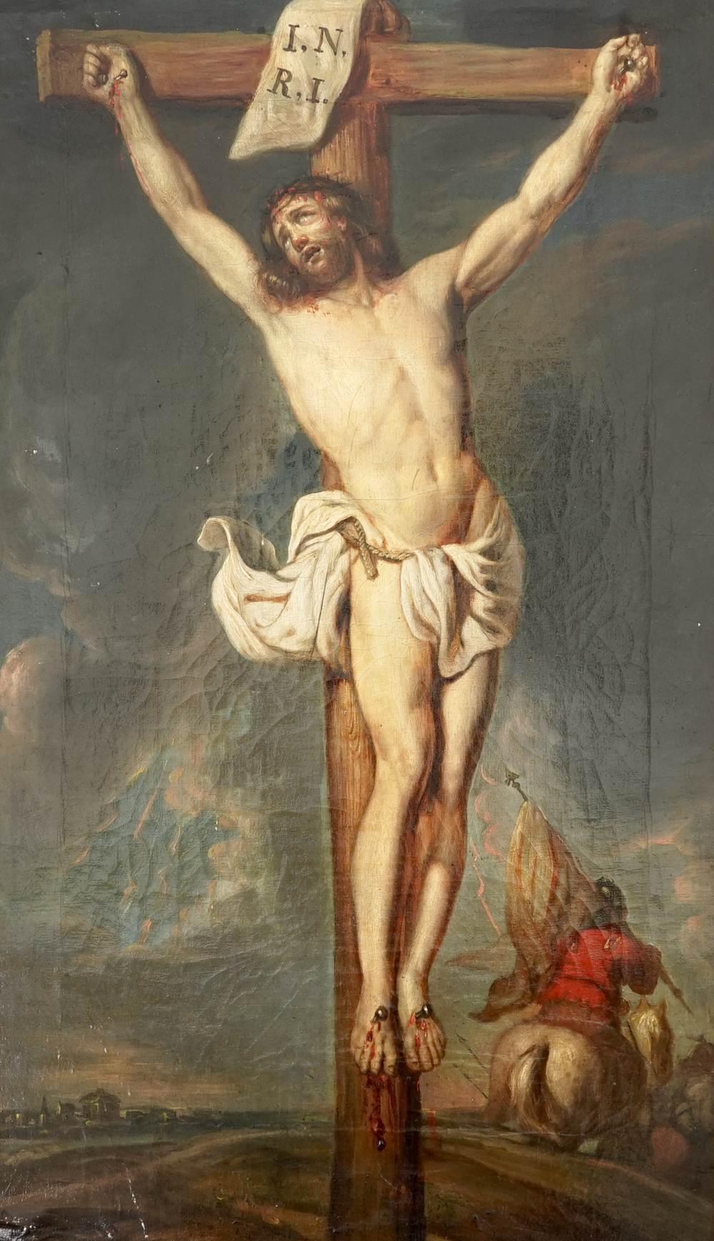 Christ sur la croix, huile sur toile, 18&egrave;me