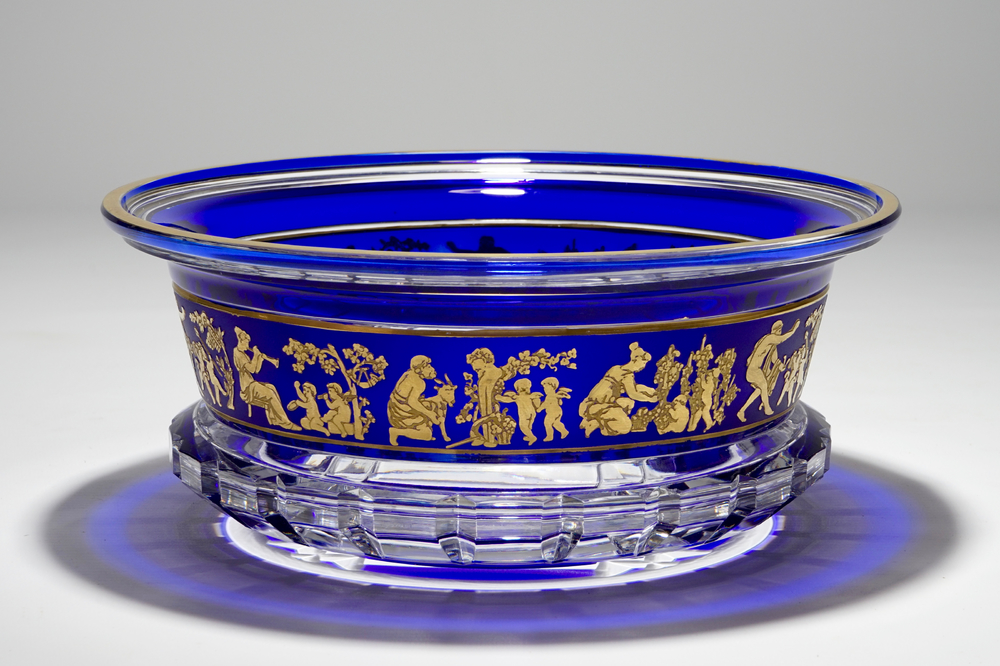 A Val-Saint-Lambert crystal bowl: &quot;La Danse de Flore&quot;, ca. 1930