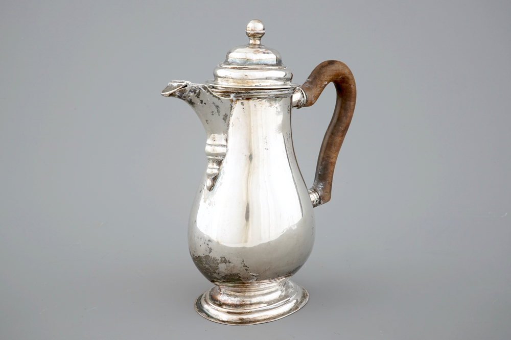 A silver coffee pot, Vienna, 1744