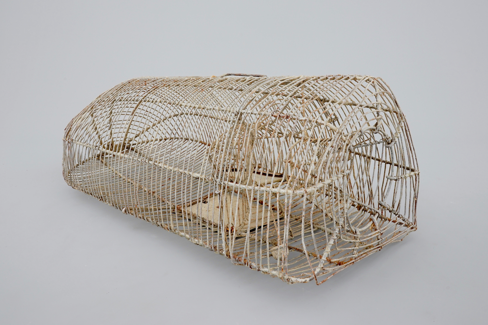 A rat or mouse trap of metal wire, France, late 19th C.